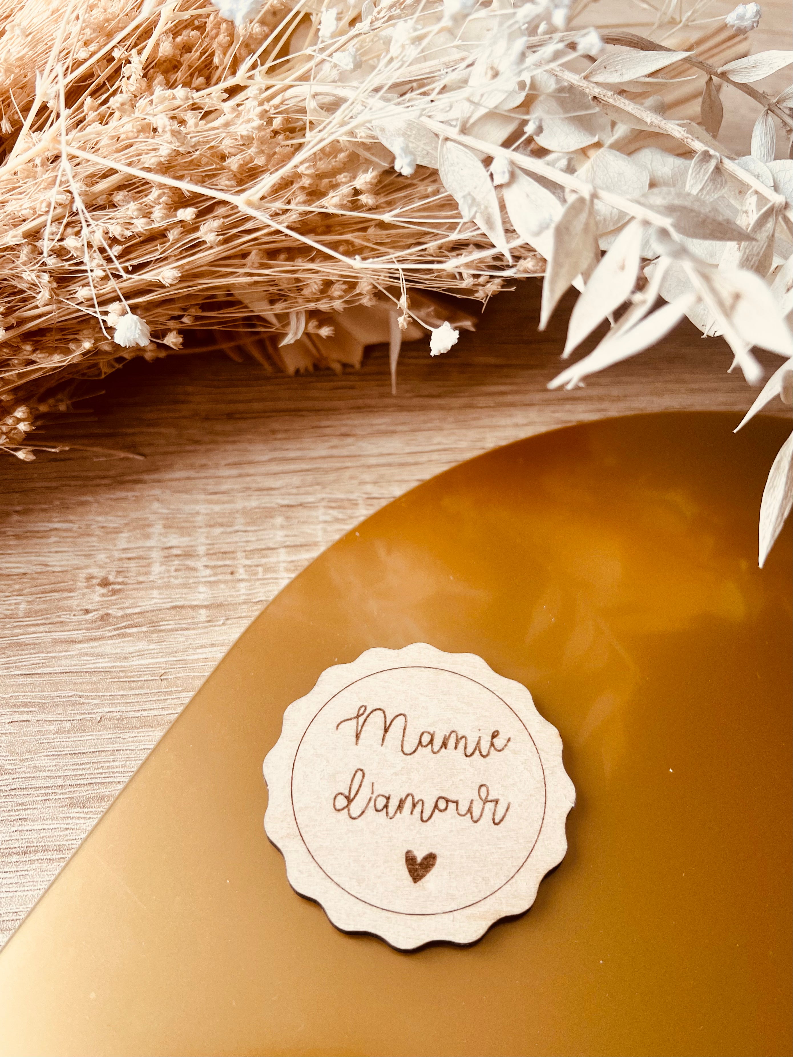 Lot de magnets en bois personnalisables