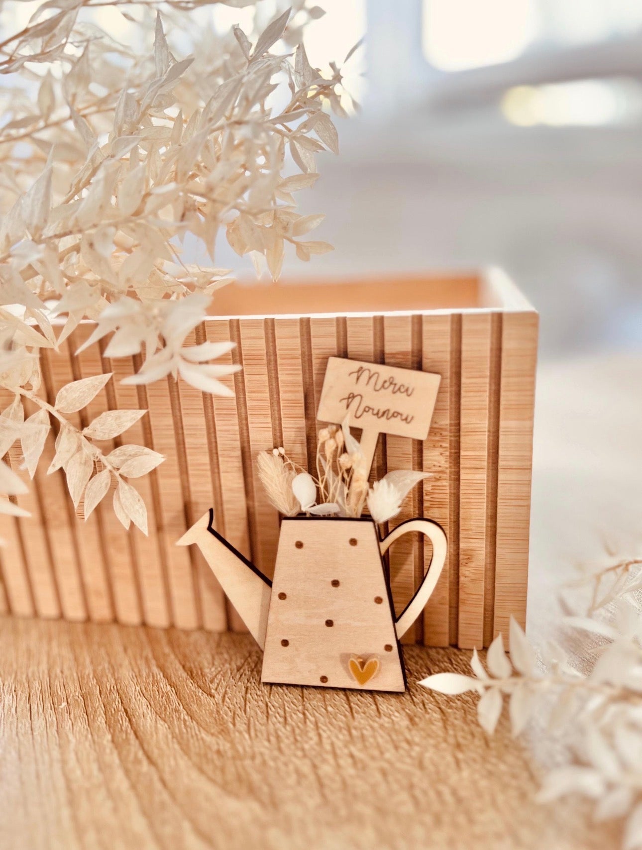 Magnet arrosoir fleurs séchées