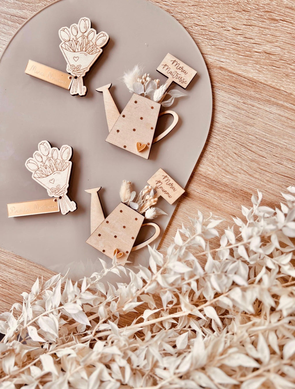 Magnet arrosoir fleurs séchées