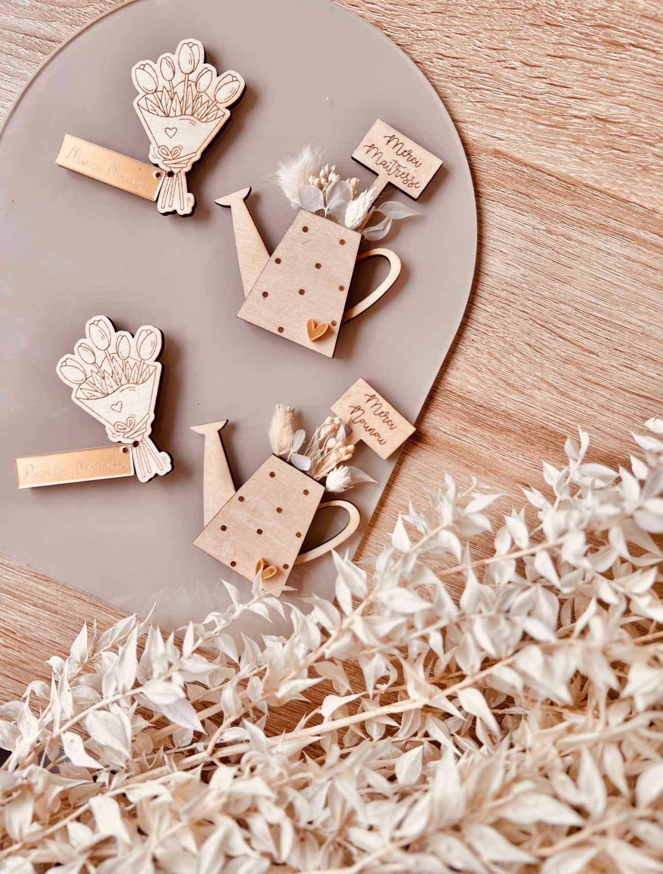 Magnet arrosoir fleurs séchées