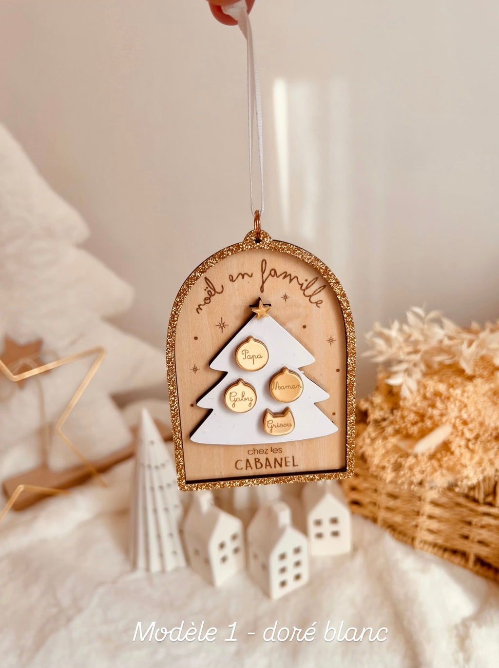 Ornement de Noël - Arbre de Noël famille