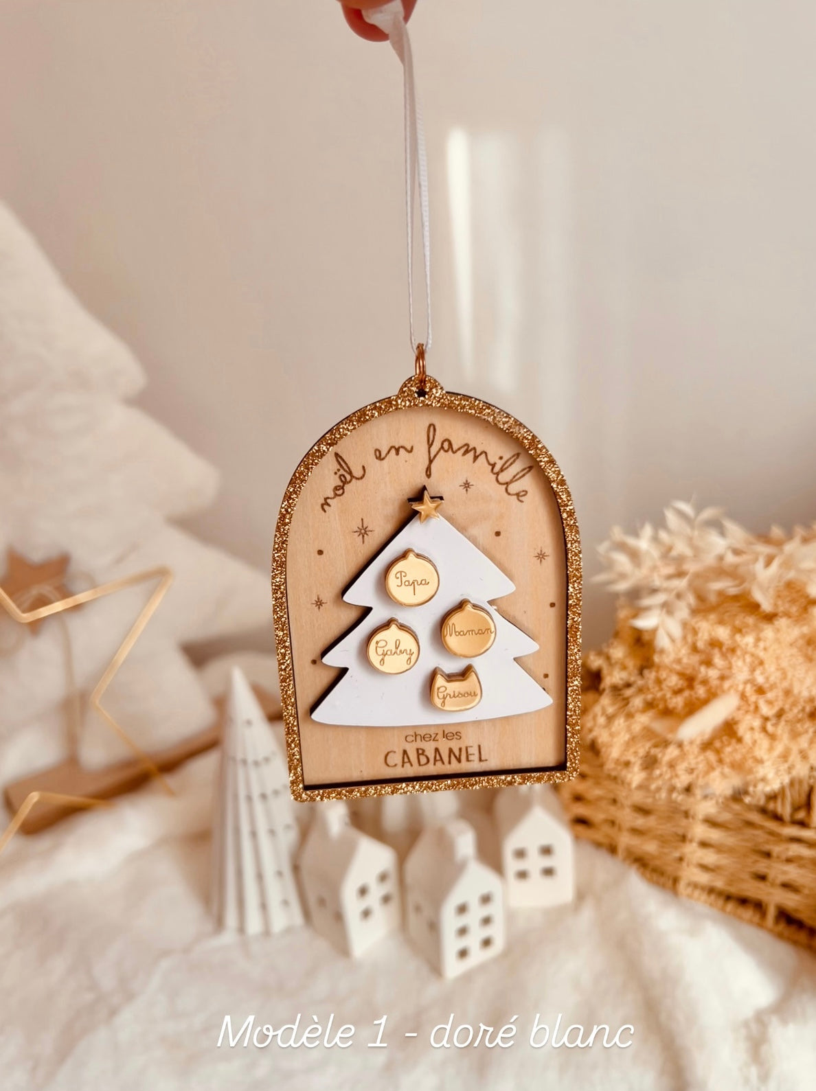 Ornement de Noël - Arbre de Noël famille