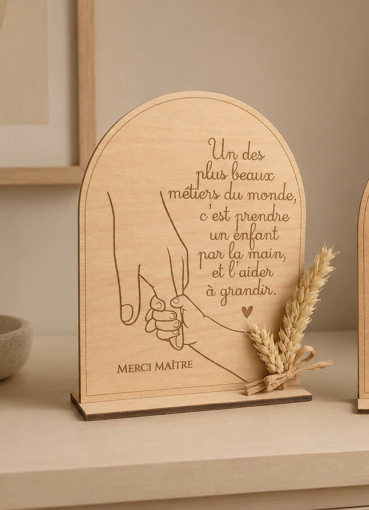 Cadre arche en bois et fleurs séchées