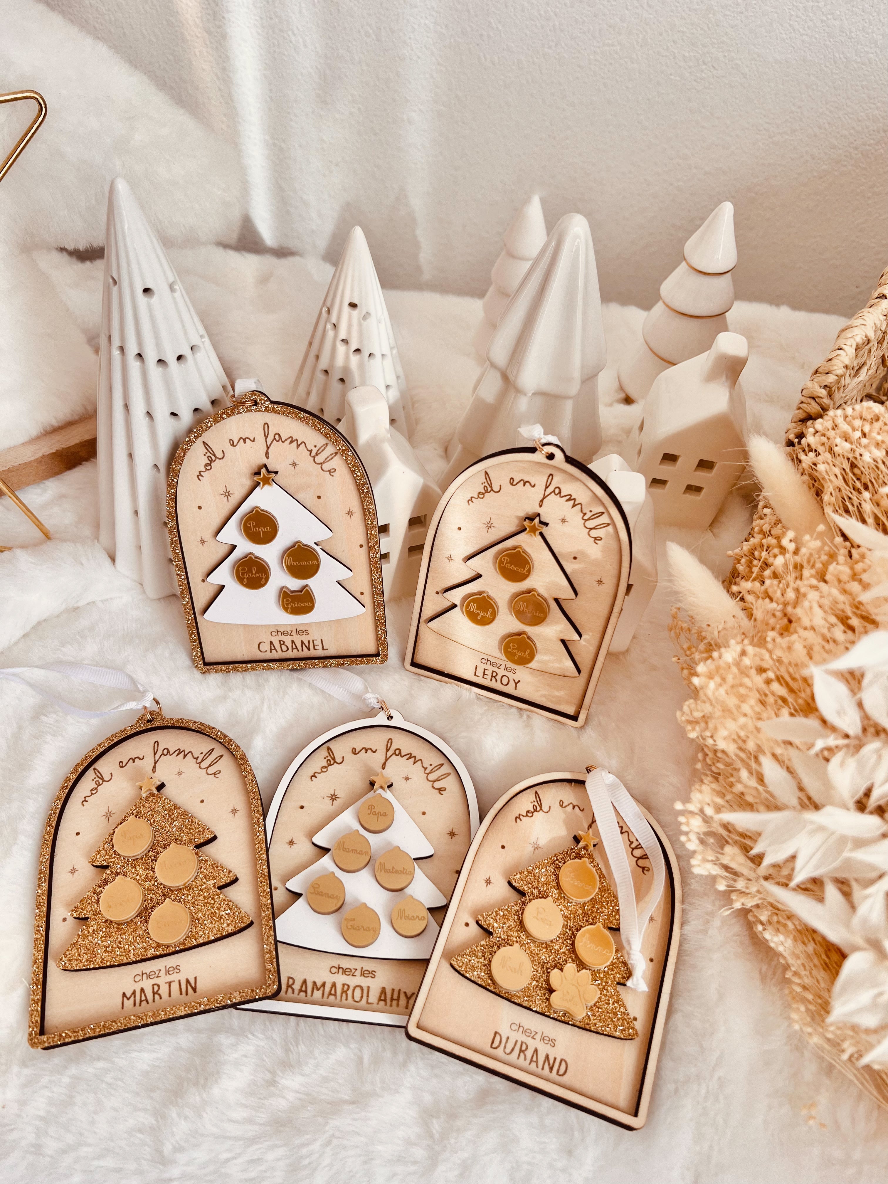 Ornement de Noël - Arbre de Noël famille