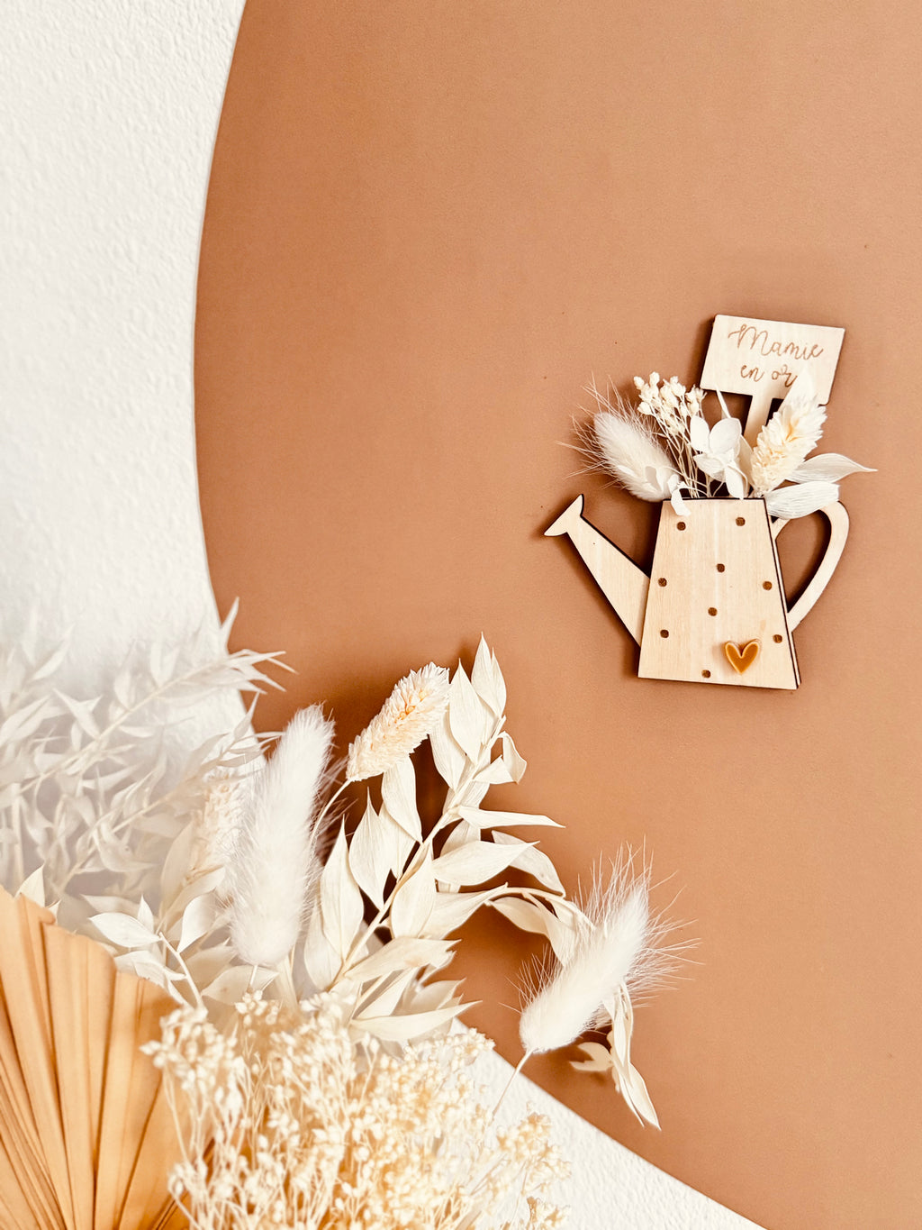 Magnet arrosoir fleurs séchées