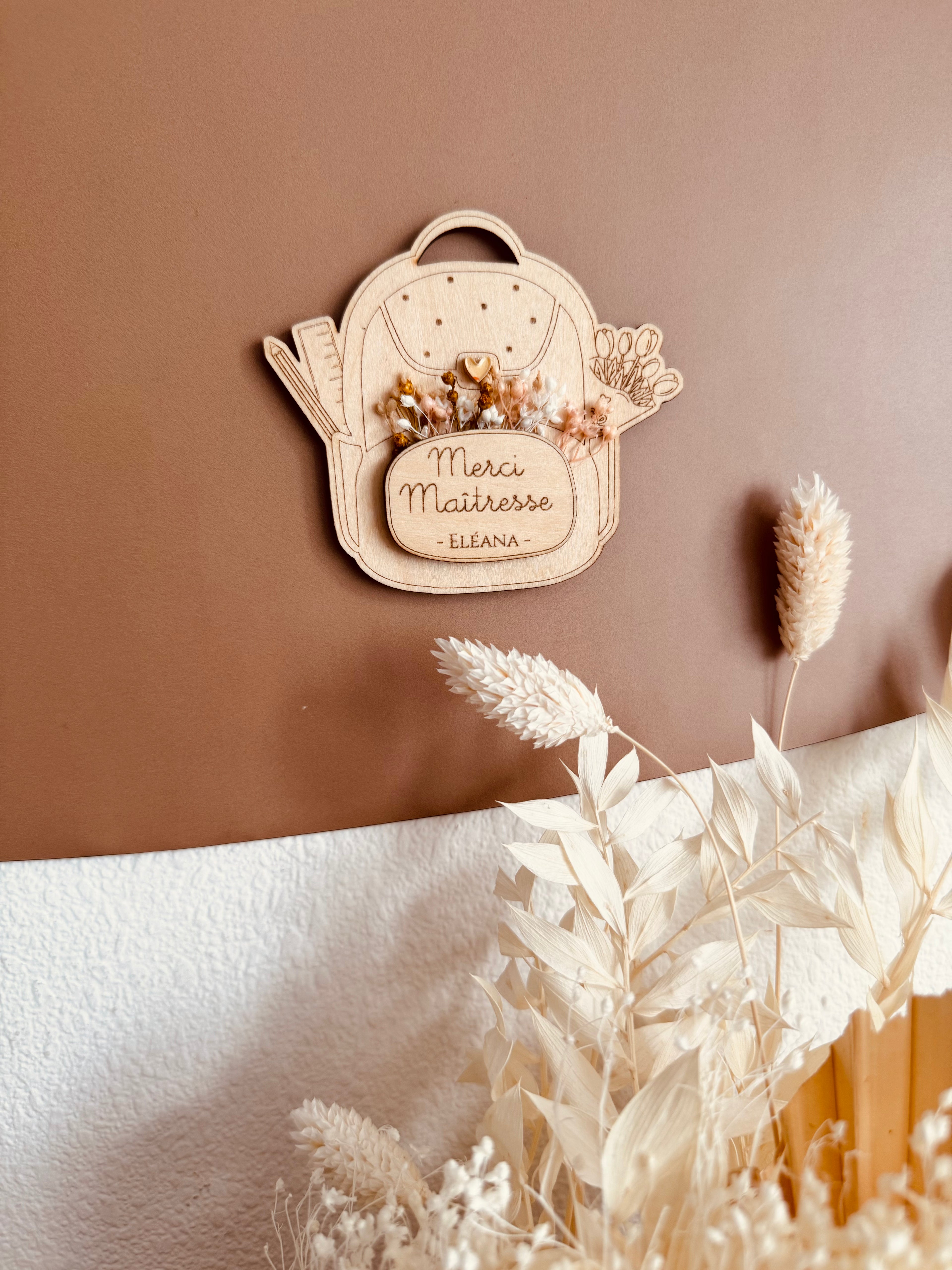 Magnet cartable/bouquet à fleurs séchées