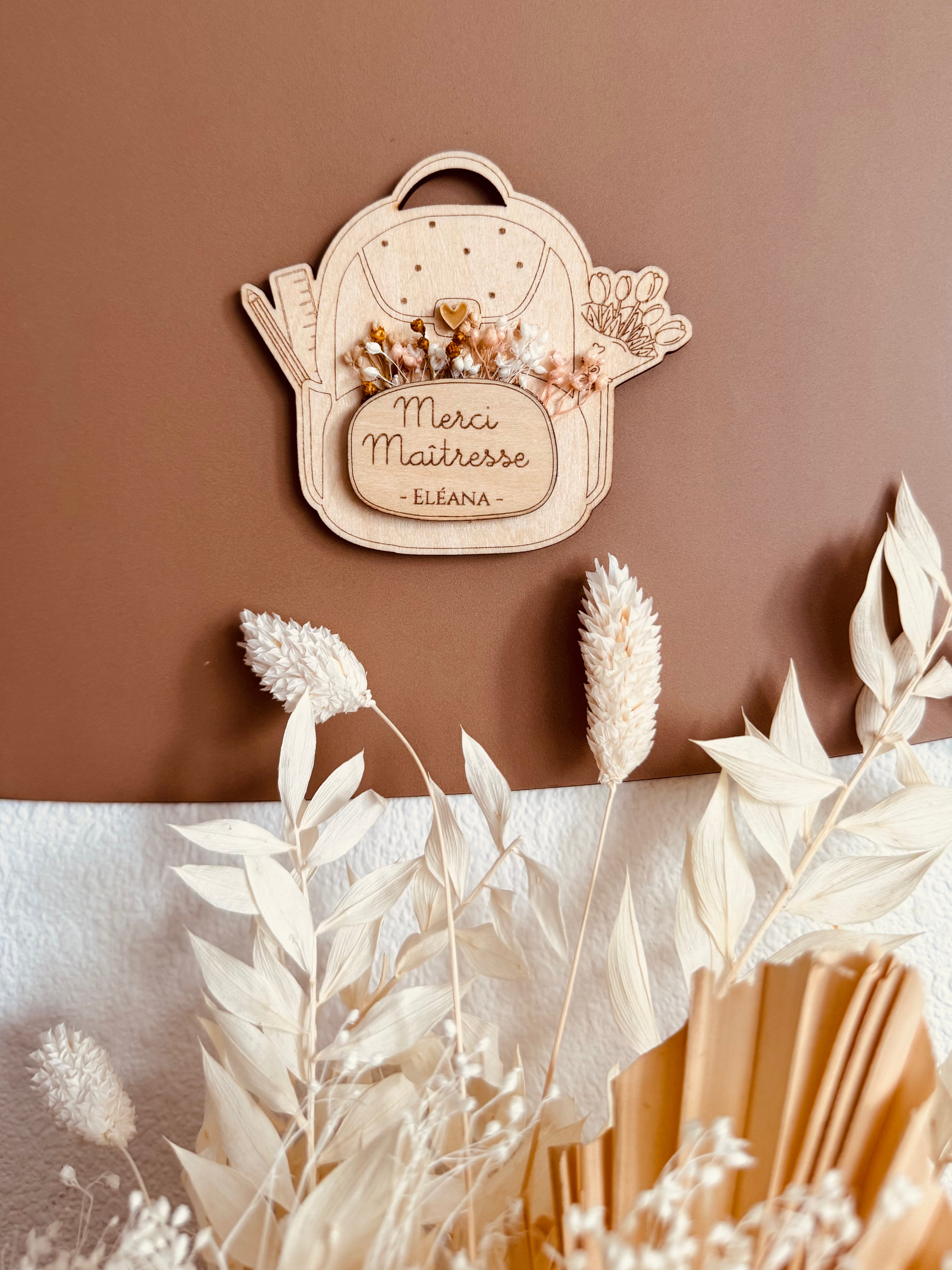 Magnet cartable/bouquet à fleurs séchées