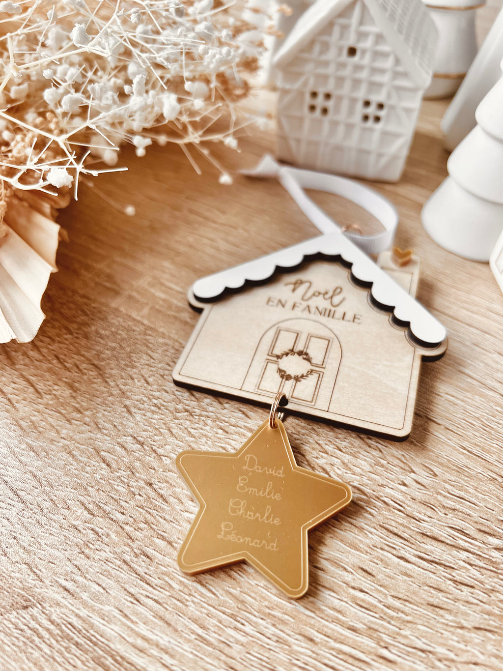 Ornement de Noël - Petite maison famille