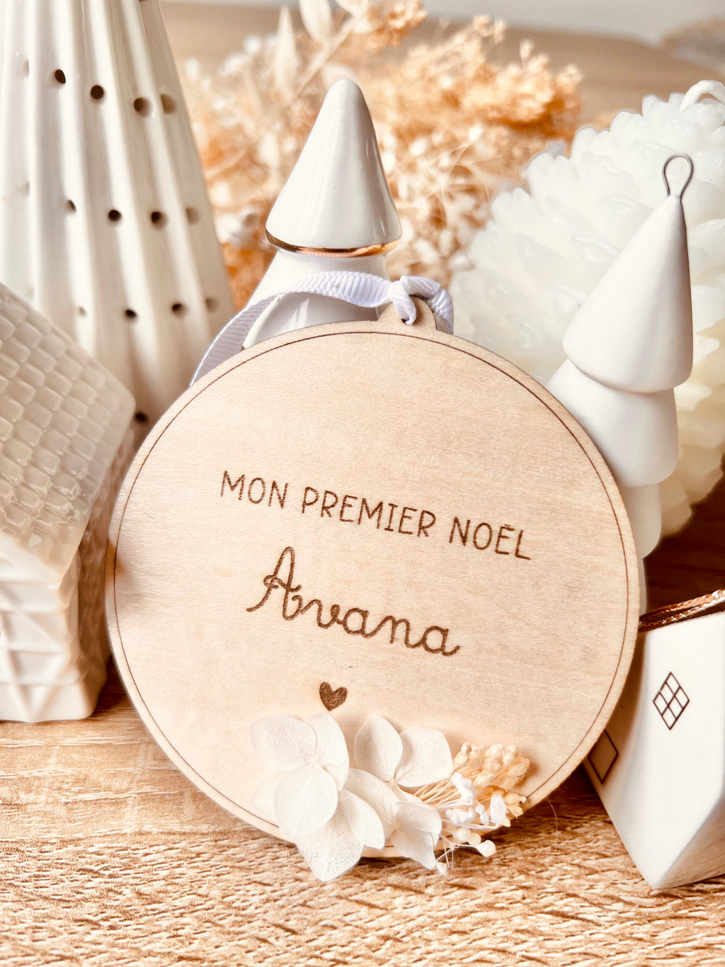 Suspension de Noël - fleurs séchées